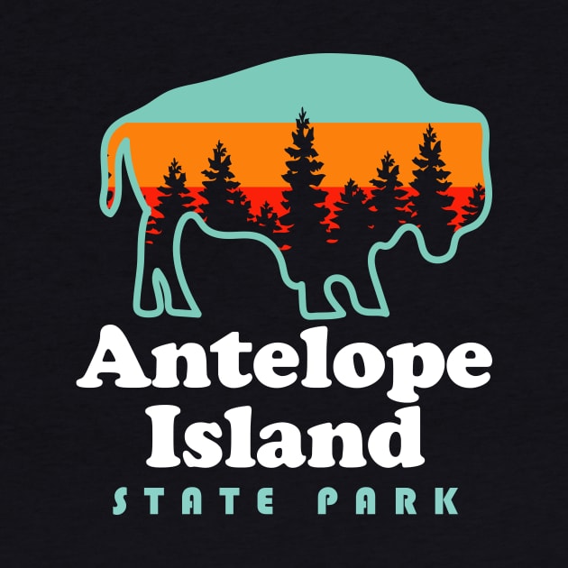 Antelope Island State Park Bison Great Salt Lake Utah by PodDesignShop